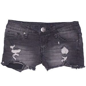 G By Guess Black Denim Shorts